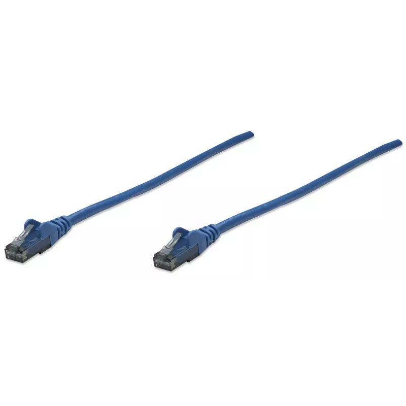 Intellinet tīkla vads, Cat6, 10m, Zils, CCA, U/UTP, PVC, RJ45, zeltīti kontakti, aizsargvāciņš, ar līkumu aizsardzību, mūža garantija