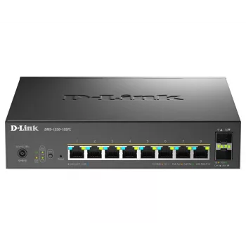 D-Link DMS-1250-10SPL 10 portu Multi-Gigabit viedais pārvaldāms PoE+ slēdzis ar 8 Multi-Gigabit 2.5G PoE un 2 10G SFP+ portiem