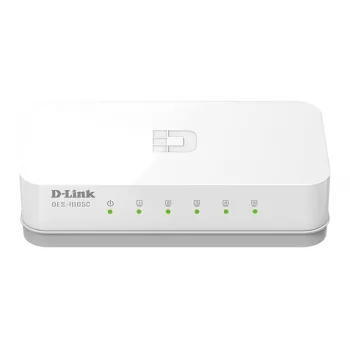 D-Link ES-1005C/E Nepārvaldāms Fast Ethernet (10/100) galddatora slēdzis, balts