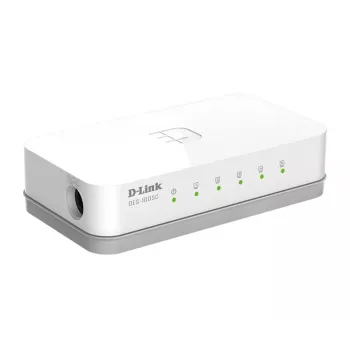 D-Link ES-1005C/E Nepārvaldāms Fast Ethernet (10/100) galddatora slēdzis, balts