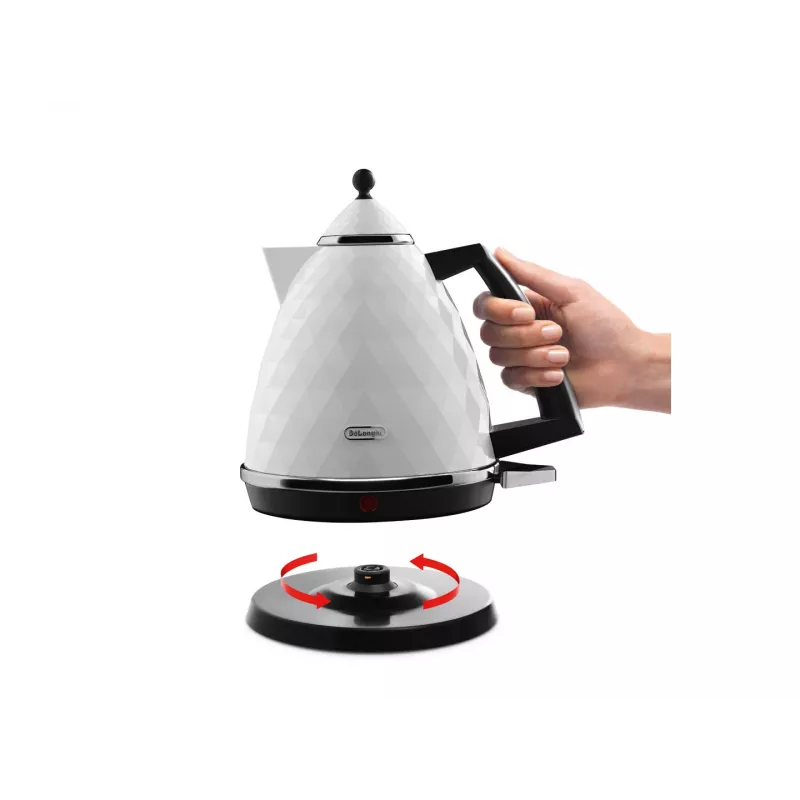 De’Longhi Brillante KBJ 2001.W elektriskā tējkanna 1.7 L 2000 W balta