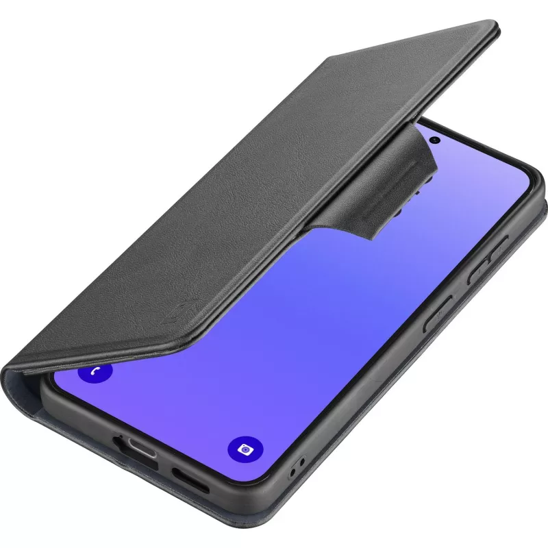Cellularline Book Agenda 2 Galaxy A37 grāmatveida maciņš no mākslīgās ādas ar magnētisko aizdari, statīva funkciju un RFID/NFC aizsardzību
