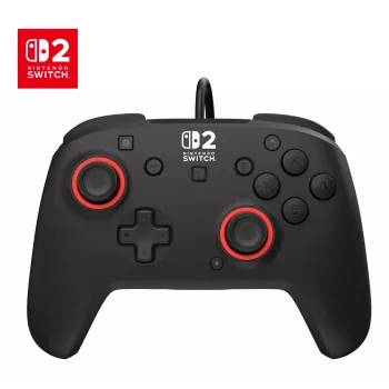 Vadu spēļu kontrolieris Turtle Beach Rematch Nintendo Switch 2 — USB-C, 3 m kabelis, aizmugures poga, D-pad, Melns