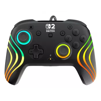 Spēļu kontrolieris Turtle Beach Afterglow Wave Black vadu RGB Nintendo Switch / Switch 2, USB-C, 3 m kabelis