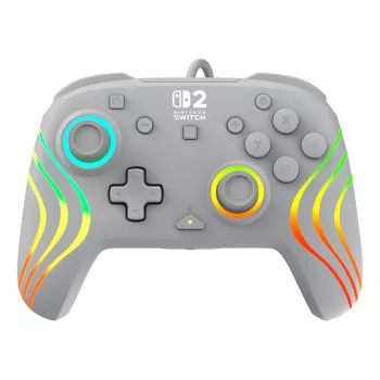 Vadu RGB spēļu kontrolieris Turtle Beach Afterglow Wave Grey — USB-C, 3 m, Nintendo Switch / Switch 2 / Switch OLED