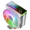 Mars Gaming MCPU-VR White CPU dzesētājs Dual Infinity Mirror ARGB 4 HCT siltumcaurules 180W TDP Īpaši kluss PWM 12cm ventilators
