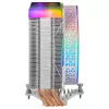Mars Gaming MCPU-VR White CPU dzesētājs Dual Infinity Mirror ARGB 4 HCT siltumcaurules 180W TDP Īpaši kluss PWM 12cm ventilators