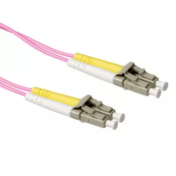 ACT 0,25 m LSZH Multimode 50/125 OM4 šķiedru kabelis, duplekss ar LC savienotājiem