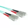 ACT 3 m LSZH Multimode 50/125 OM3 šķiedras optikas lēciena kabelis, duplekss, SC savienotāji