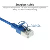 ACT Blue 1.5 m LSZH U/FTP CAT6A datacentra tievais patch kabelis, bezāķu RJ45 savienotāji