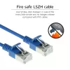 ACT Blue 1.5 m LSZH U/FTP CAT6A datacentra tievais patch kabelis, bezāķu RJ45 savienotāji