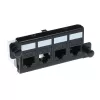 Adaptera plāksne ACT FA2057 4 x keystone UTP melna