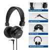 ACT salokāmas stereo austiņas ar 3,5 mm audio ligzdu