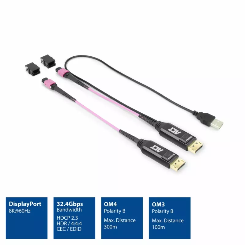 ACT DisplayPort uz MTP/MPO adapteru komplekts 8K@60Hz pagarināšanai