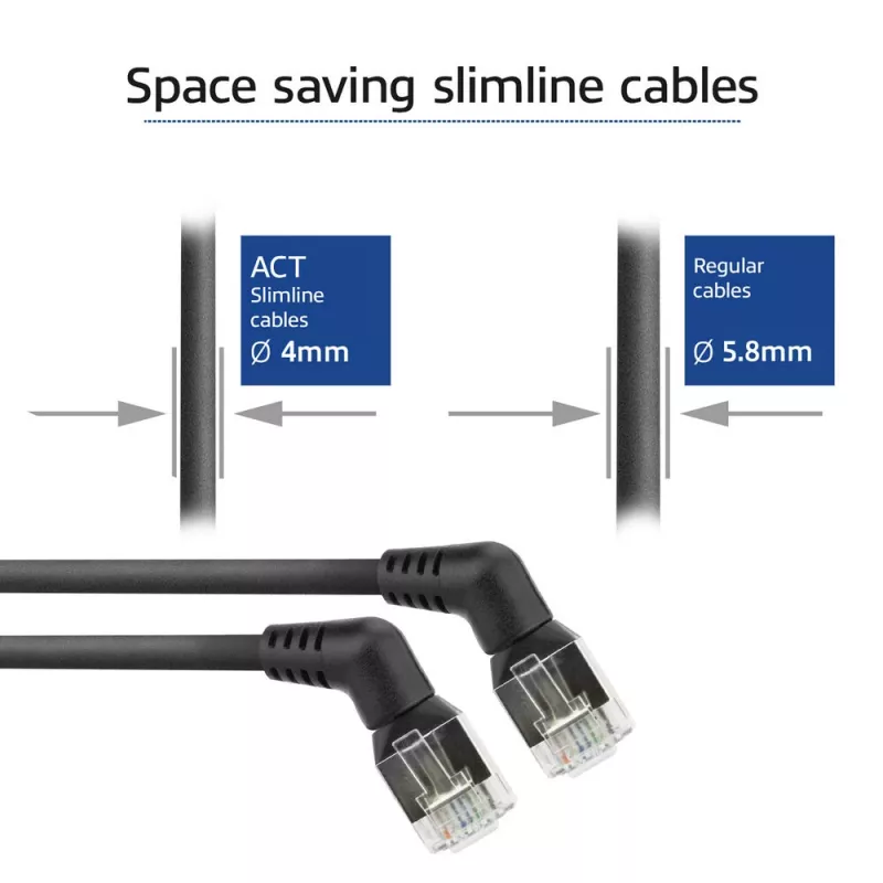 ACT tīkla kabelis DD1903 Cat6 U/FTP (STP) melns, 3 m, RJ-45 uz RJ-45, apzeltīti kontakti