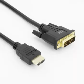 ACT AK3735 HDMI–DVI-D adaptera kabelis 2 m melns