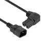 ACT barošanas vads C14 - C15 (leņķa labais) IEC60320 melns 0.6 m