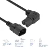 ACT barošanas vads C14 - C15 (leņķa labais) IEC60320 melns 0.6 m