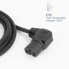 ACT barošanas vads C14 - C15 (leņķa labais) IEC60320 melns 0.6 m