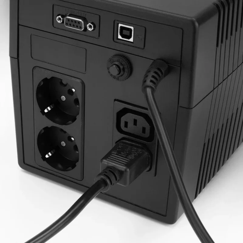 ACT barošanas vads C14 - C15 (leņķa labais) IEC60320 melns 0.6 m