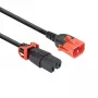 ACT barošanas vads C14 IEC Lock+ Dual Locking - C15 IEC Lock+ melns 2 m, PC3872