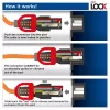 ACT strāvas vads C14 IEC Lock+ Dual Locking - C15 IEC Lock+ melns 3 m, PC3876