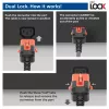 ACT strāvas vads C14 IEC Lock+ Dual Locking - C15 IEC Lock+ melns 3 m, PC3876
