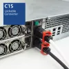 ACT barošanas vads C14 IEC Lock+ Dual Locking - C15 IEC Lock+ balts 1 m, PC3871