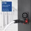 ACT barošanas vads C14 IEC Lock+ Dual Locking - C15 IEC Lock+ balts 1 m, PC3871