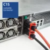 ACT barošanas vads C14 IEC Lock+ Dual Locking - C15 IEC Lock+ sarkans 2 m, PC3873