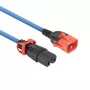 ACT barošanas vads C14 IEC Lock+ Dual Locking - C15 IEC Lock+ zils 1 m, PC3870