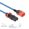 ACT barošanas vads C14 IEC Lock+ Dual Locking - C15 IEC Lock+ zils 1 m, PC3870