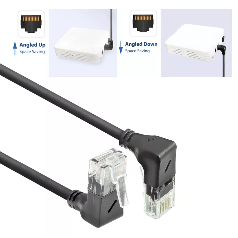 ACT tīkla kabelis DD7900 Cat6a U/UTP savienojuma kabelis 0,5 m RJ-45 melns