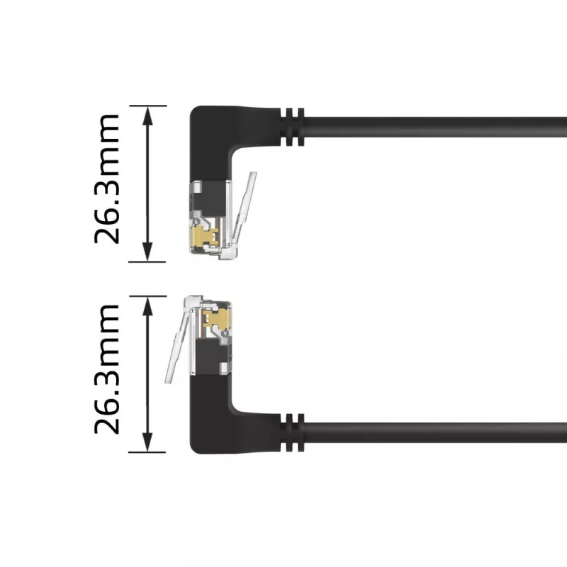 ACT tīkla kabelis DD7900 Cat6a U/UTP savienojuma kabelis 0,5 m RJ-45 melns