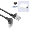 ACT Black 0.15 m U/FTP CAT6A LSZH Slimline savienojuma kabelis ar RJ45 savienotājiem 90° leņķī uz leju un taisnu