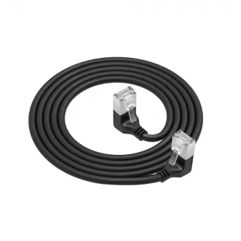 Tīkla kabelis ACT DA5903 Cat6a U/FTP (STP) 3 m, RJ-45 uz RJ-45, apzeltīti kontakti, melns