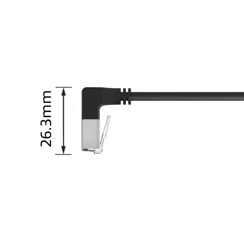 Tīkla kabelis ACT DA5930 Cat6a U/FTP (STP) Melns 0,15 m ar RJ-45 savienotājiem, apzeltītiem kontaktiem