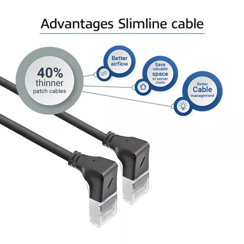 Tīkla kabelis ACT DA5952 Cat6a U/FTP (STP) 0,25 m Melns RJ-45 uz RJ-45