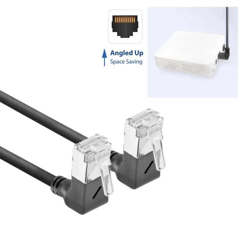 ACT tīkla kabelis DA6905 Cat6a U/FTP (STP) Melns, 5 m, RJ-45 uz RJ-45, apzeltīti kontakti
