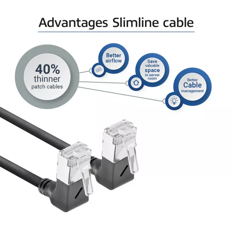 ACT DA6930 Cat6a U/FTP tīkla kabelis 0.15 m, RJ-45 uz RJ-45, apzeltīti kontakti, melns