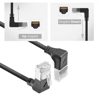 ACT DA7901 Cat6a U/FTP (STP) tīkla kabelis, RJ-45 līdz RJ-45, 1 m, melns, apzeltīti kontakti