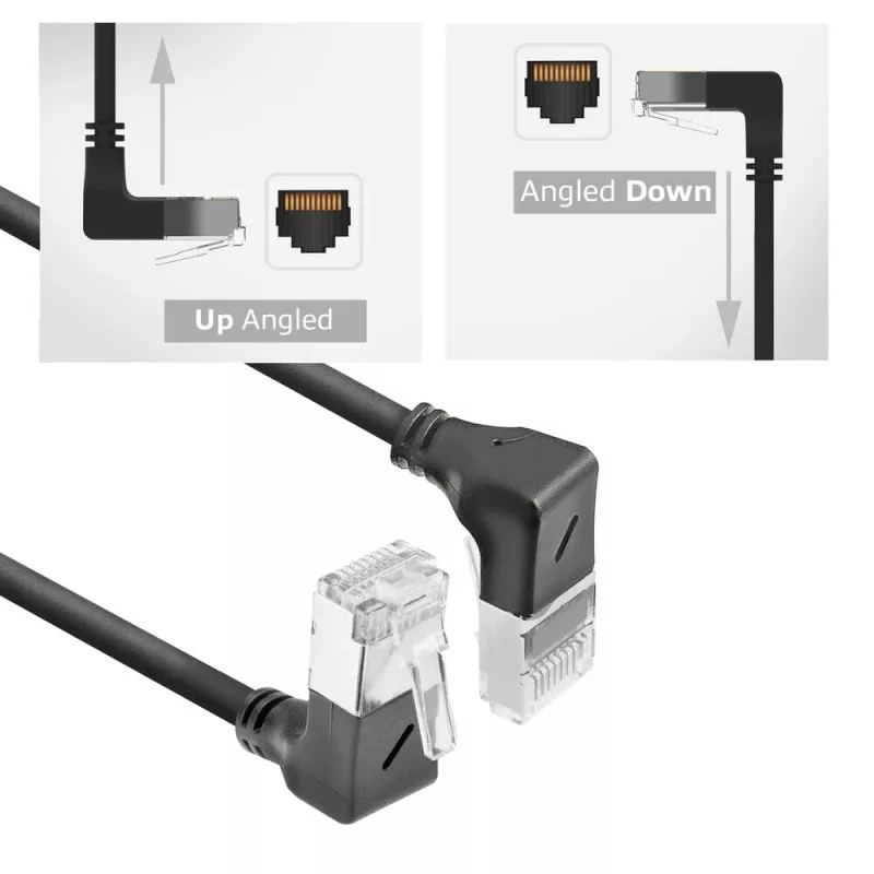 ACT DA7903 Cat6a U/FTP (STP) tīkla kabelis, melns, 3 m, RJ-45 – RJ-45, apzeltīti kontakti
