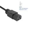 ACT strāvas vads C20–C21 IEC60320 melns 1.5 m, 16 A, 250 V