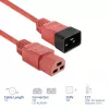 Strāvas vads ACT C20–C21 IEC60320 sarkans 1 m, 250 V 16 A