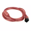 Strāvas vads ACT C20–C21 IEC60320 sarkans 1,5 m, 250 V 16 A