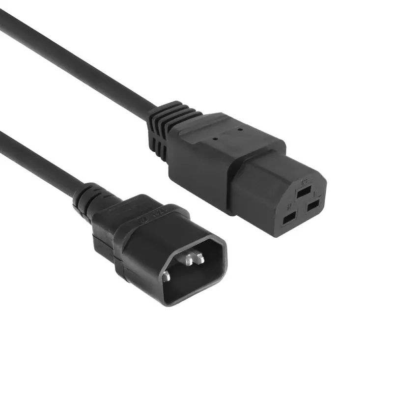 Strāvas vads ACT C14 uz C21 IEC60320 melns 1.5 m, 250 V 10 A