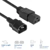 Strāvas vads ACT C14 uz C21 IEC60320 melns 1.5 m, 250 V 10 A