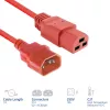 Strāvas kabelis ACT C14 uz C21 IEC60320 sarkans 1 m, 250V 10A