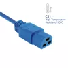 Strāvas vads ACT C14–C21 IEC60320 zils 1,5 m, 250 V 10 A