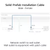 ACT Blue 80 m S/FTP CAT6A B2ca PoE++ 100W cietā instalācijas kabeļa komplekts, RJ45 vīrietis – sieviete